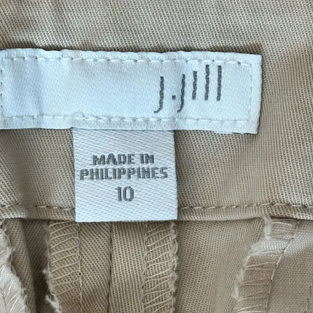 J. Jill Womens Straight Leg Lightweight CottonPant Khaki-Tan Size 10 - Picture 6 of 9